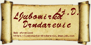 LJubomirka Drndarević vizit kartica